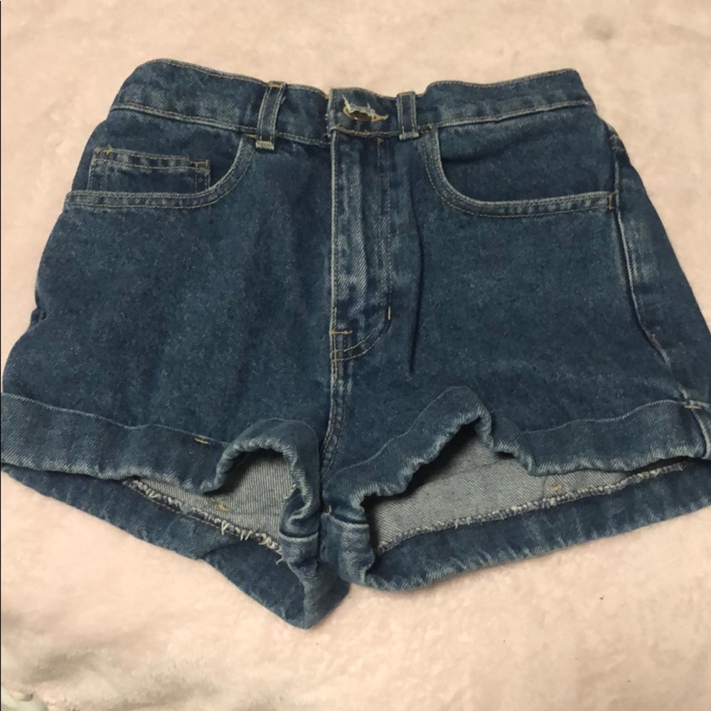 American apparel Dark denim high waist  short